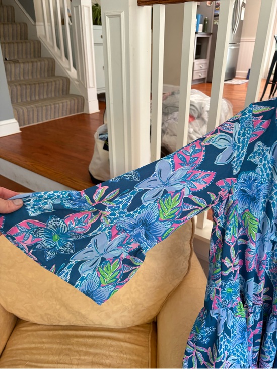 Lilly Pulitzer Dresses & Skirts - Lilly Pulitzer Navy Floral Mini Dress with Pink, Blue & Green Accents